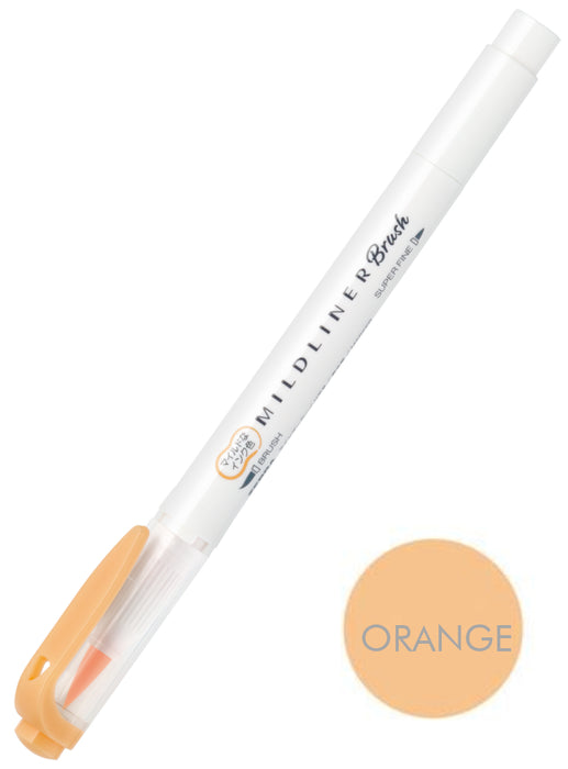Zebra Mildliner Brush Pen - Orange