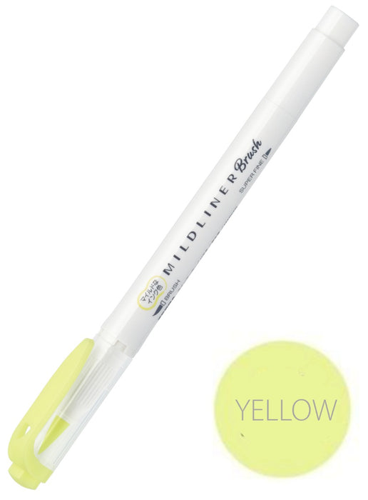 Zebra Mildliner Brush Pen - Yellow