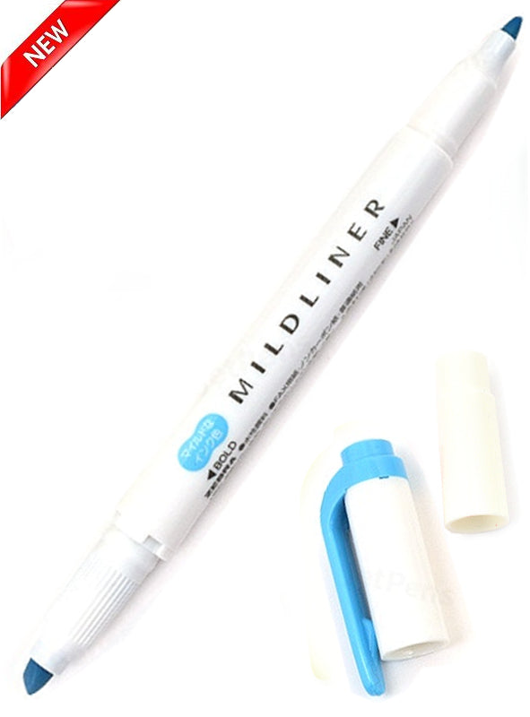 Zebra Mildliner Double Tip Cyan Highlighter