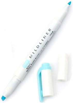 Zebra Mildliner Double Tip Mild Blue Highlighter
