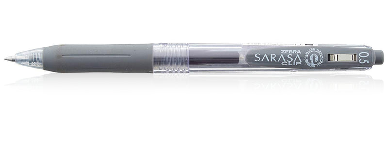 Zebra Sarasa Clip Gel 0.5mm Grey Rollerball Pen