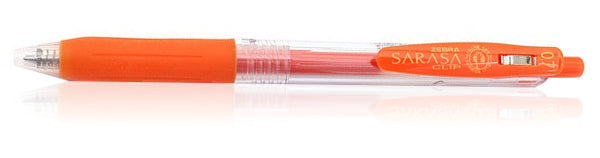 Zebra Sarasa Clip Gel 0.7mm Red Orange Rollerball Pen