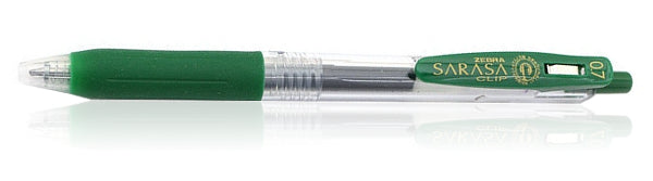 Zebra Sarasa Clip Gel 0.7mm Viridian Green Rollerball Pen