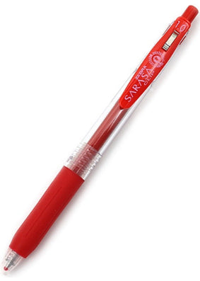 Zebra Sarasa 1.0mm Gel Red Rollerball Pen Clip