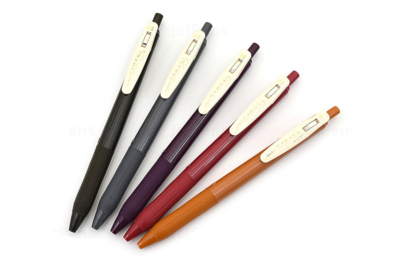 Zebra Sarasa Clip Gel Vintage Rollerball Pens, 5pc Set Vol 2