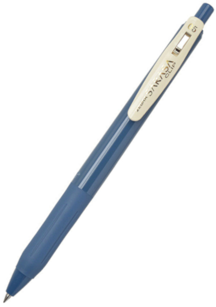 Zebra Sarasa Clip Gel Vintage Rollerball Pen - Blue Grey