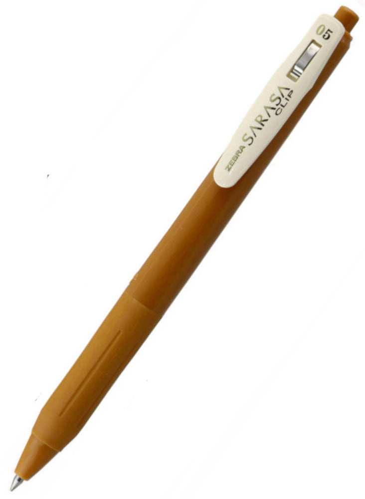 Zebra Sarasa Clip Gel Vintage Rollerball Pen - Caramel Yellow