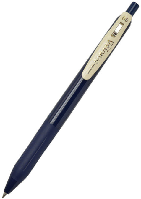 Zebra Sarasa Clip Gel Vintage Rollerball Pen - Dark Blue