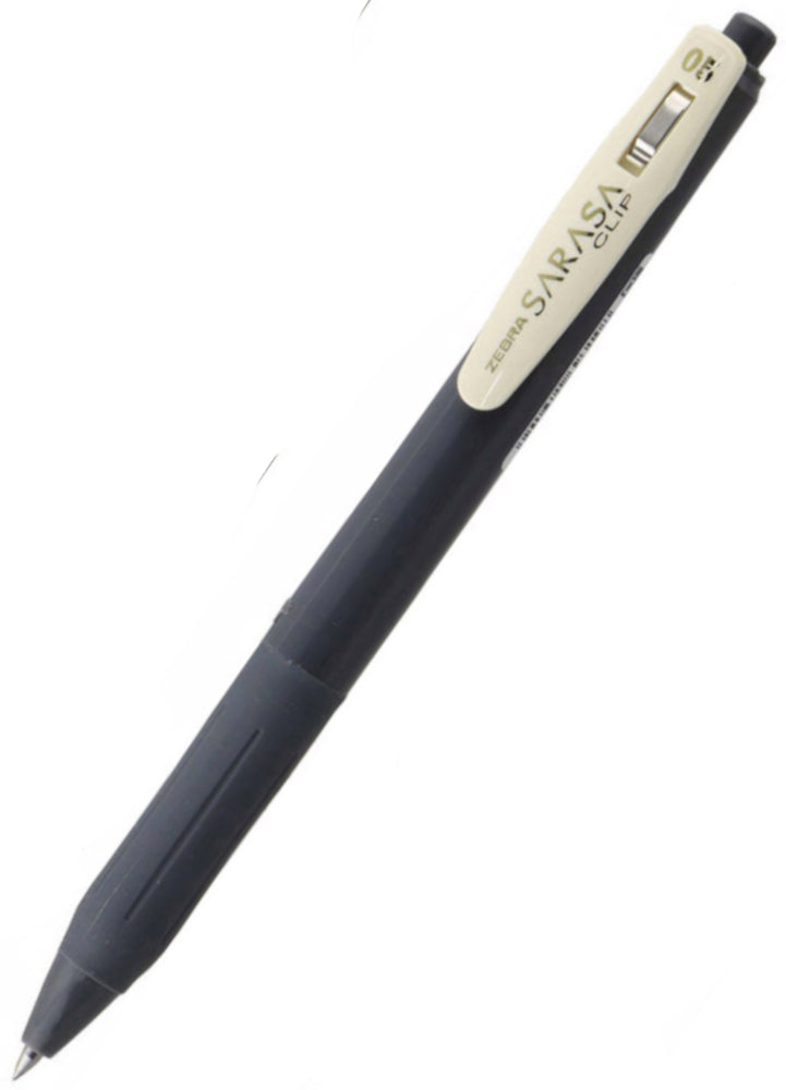 Zebra Sarasa Clip Gel Vintage Rollerball Pen - Dark Grey