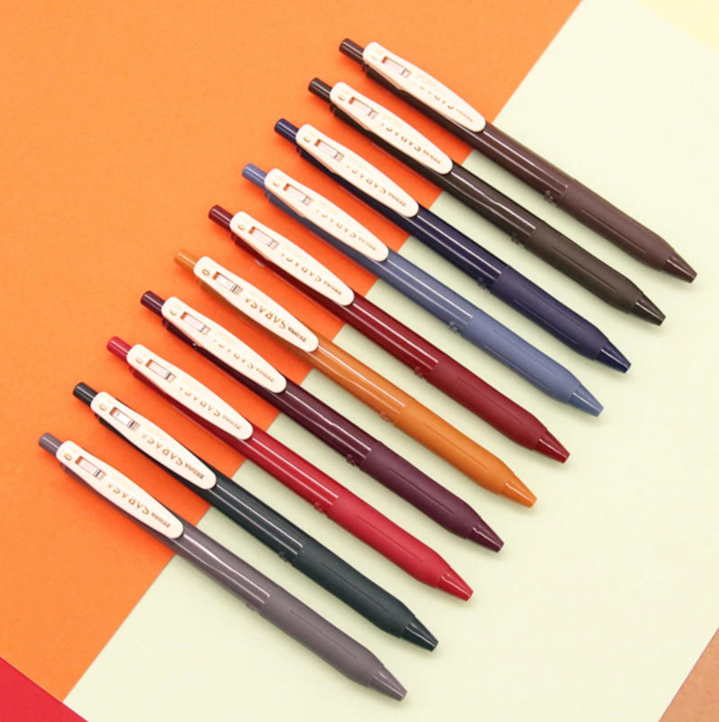 Zebra Sarasa Clip Gel Vintage Rollerball Pen - Brown Grey