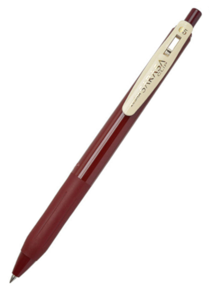 Zebra Sarasa Clip Gel Vintage Rollerball Pen - Red Black